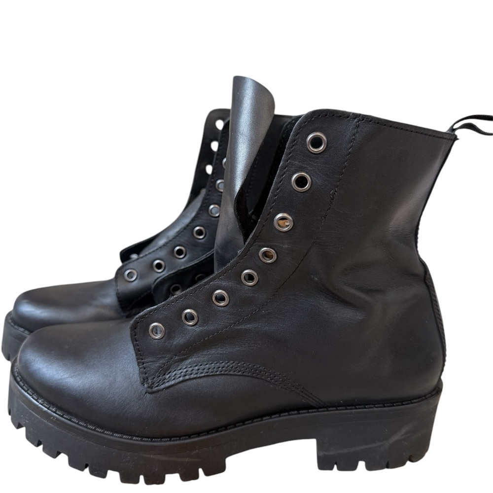 Steve Madden Black Leather Women's Boots